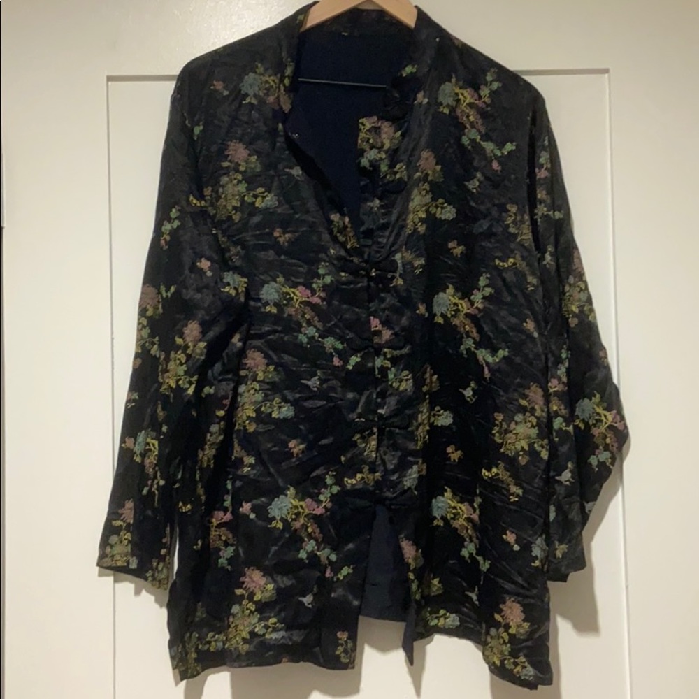 Black floral kimono size S